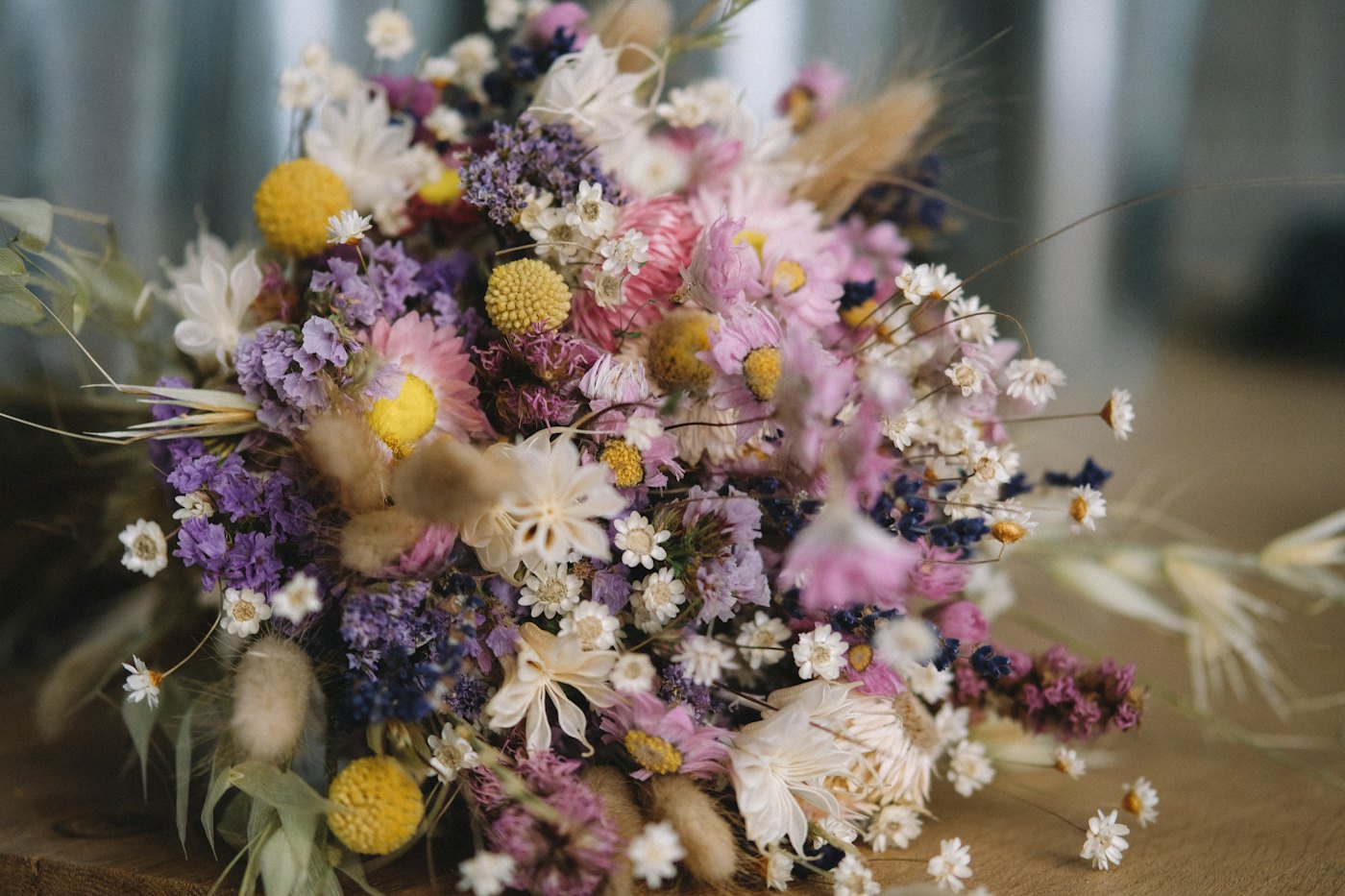 Purple, pink and white wildflower bunch